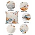 thumbnail image 5 of Fall Throw Pillow Covers&nbsp;18x18 Inch Set of 2 Orange Pumpkin Decorative Pillow Covers Blue Pumpkin Leaves Cushion Cover Pillowcase for Sofa Couch Bed Home Decor, 5 of 9