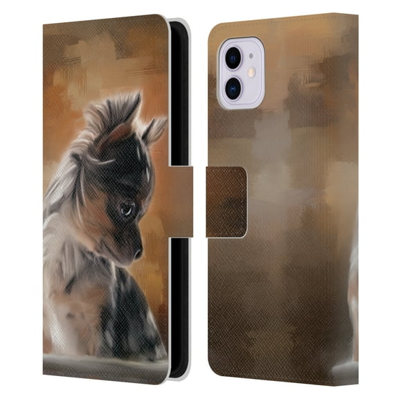Head Case Designs Officially Licensed Simone Gatterwe Assorted Designs Chihuahua Puppy Leather Book Wallet Case Cover Compatible with Apple iPhone 11
