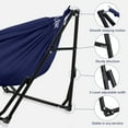 thumbnail image 3 of Ainfox 2 in 1 Hammock and Swing Chair with Stand, 550 lbs Capacity，Blue, 3 of 11