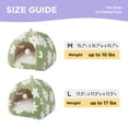 thumbnail image 4 of Camas para Gatos LE SURE Lindas 2 en 1 Cueva con Almohada Lavable Verde, 4 of 7