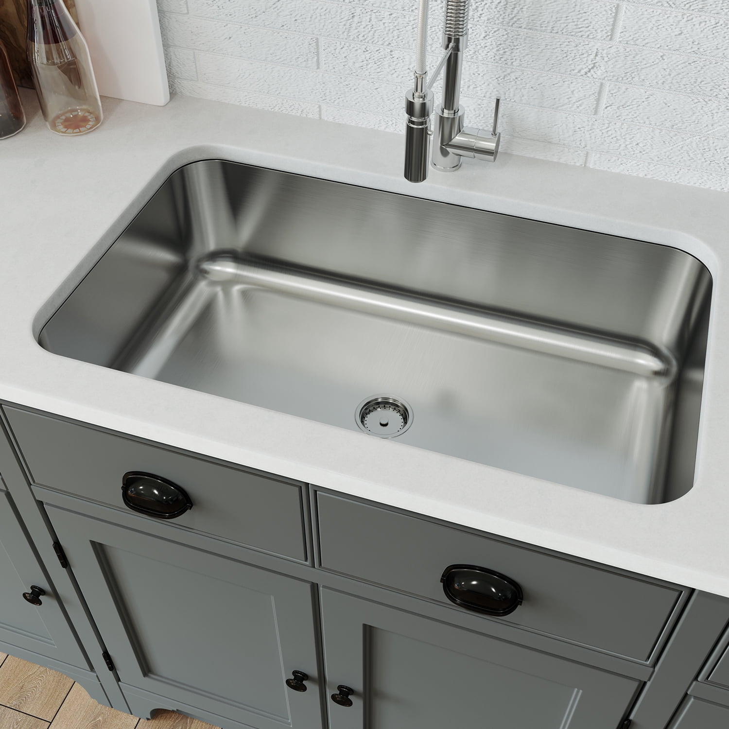 Eviva Taurus 33 X 18 Stainless Steel Undermount Kitchen Sink Walmart Com Walmart Com