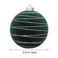 thumbnail image 3 of 6 Inch Large Flocked Christmas Ball Ornament, Textured Pattern Holiday Tree Decor for Christmas Party and Home Decoration., 3 of 9