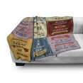 thumbnail image 3 of Saying Soft Flannel Fleece Throw Blanket, Words Pattern Success with Positive Attitude Themed Artwork Print, Cozy Plush for Indoor and Outdoor Use, 50" x 60", Yellow and Pink, by Ambesonne, 3 of 6
