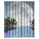 thumbnail image 1 of Cortina de ducha ABPHQTO Diseño Luna Impermeable 150x180 cm, 1 of 2