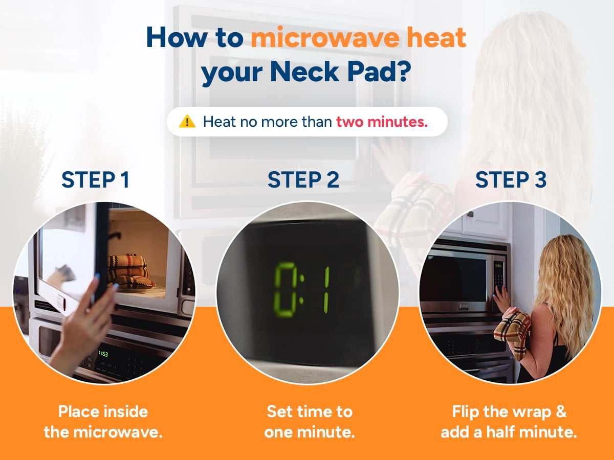 Sunny Bay Microwavable Light Weight Shoulder and Upper Back Heat Wrap, Reusable Heating Pap, Best Body for Pain Relief (Medium, Navy Blue)