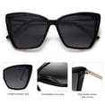 thumbnail image 4 of Gafas de sol SOJOS SJ2206 Polarizadas de moda para mujer en negro/gris, 4 of 5