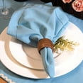 thumbnail image 5 of Fingercraft Dinner Napkins, 100% Cotton Hemstitched Cloth Napkin, 20in x 20in, 12 Pack, Aqua, 5 of 6