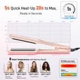 thumbnail image 2 of RACCOMB Professional Styling & Heating Hair Straightener. Vibration Infrared Technology, 1.75" Ceramic Plates Flat Iron, 320°F - 450°F, Pink, 2 of 6