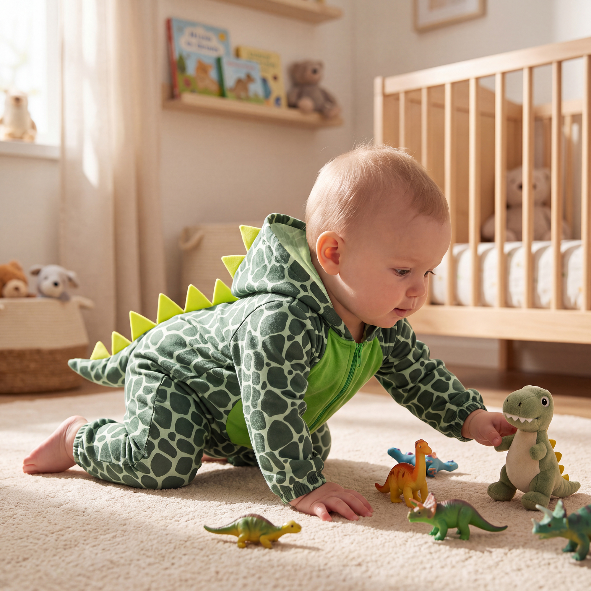 IKALI Baby Toddler Dinosaur Costume Onesie Pajamas photo 3
