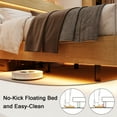 thumbnail image 6 of Einhomn King Size Floating Bed Frame with LED and Charging Station,Metal Platform Bed Frame with Storage Headboard,No Box Spring Needed,Noise-Free,Easy to Assemble,Oak, 6 of 7