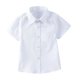 thumbnail image 4 of Odeerbi 2-15 Años Chicos Niñas Manga Corta Camisas de Vestido 3 Paquete de Algodón Uniforme Escolar Camisas Con Arco / Corbata, 4 of 8
