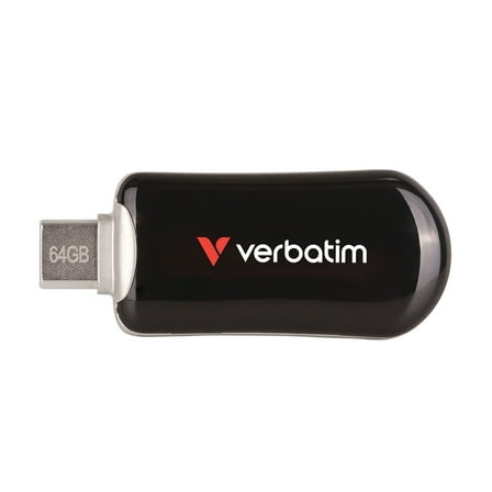 Verbatim Plectra USB-C Flash Drive, Black (64 GB)