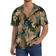 thumbnail image 3 of Xecao offers the Camouflage Rabbit for Men's Casual Short-sleeved Shirt, a button-up collared shirt with a pocket, perfect for beach vacations and yacht travel in the X-Large size., 3 of 7