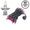 thumbnail image 4 of Novelty Lights Purple 50 Light Incandescent Mini Christmas String Lights Black Wire 11 Feet, 4 of 5