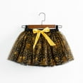 thumbnail image 2 of Oiyii Toddler Girls' Spider Web Printed Tutu Skirt Elastic Waist Mini Skirts Summer Halloween Photo Dresses,Yellow, 2 of 5