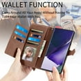 thumbnail image 5 of Compatible for Samsung Galaxy A05 Wallet Case for Women Girls with Card Holder - Retro Embossed Flower Zipper Wallet PU Leather Flip Cover with Detachable Wrist Hand Strap for Galaxy A05, Brown, 5 of 8