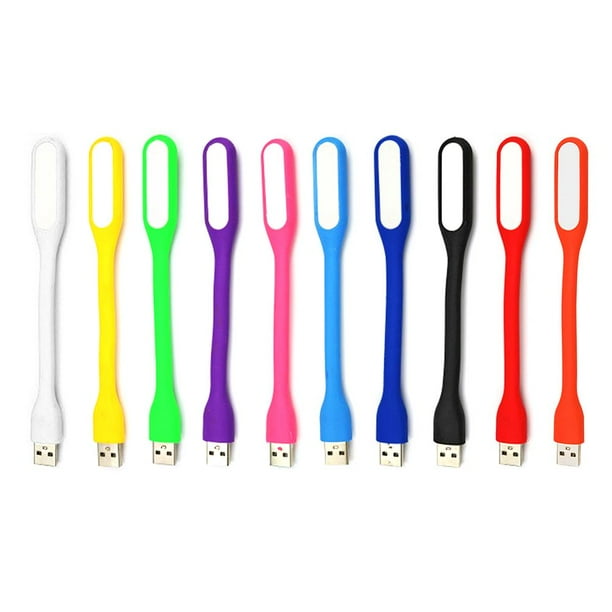 Lámpara LED USB Mini computadora portátil portátil Escritorio de lectura Iluminación nocturna (Verde)