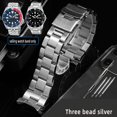 thumbnail image 3 of Correa de reloj de acero inoxidable de 22 mm para hombre, correa de reloj Casio MDV-106 MDV-107 MDV-106D MTP-VD01 con boca en arco, 3 of 5