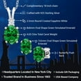 thumbnail image 2 of Gem Stone King 4.63 Cttw Oval Green Simulated Emerald Pendant and Earrings Jewelry Set for Women | 925 Sterling Silver | Oval 8X6MM and 7X5MM | With 18 inch Silver Chain, 2 of 4