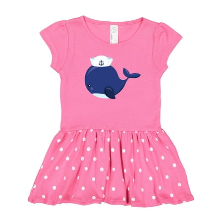 

Inktastic Sailor Whale Little Whale Cute Whale Blue Whale Gift Toddler Girl Dress