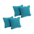 thumbnail image 1 of Blazing Needles Coussin en Microsuède Cordé, 18 Pouces, Bleu Aqua 4 Unités, 1 of 1