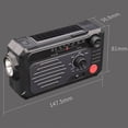 thumbnail image 5 of Black Solar-Powered Handheld Emergency NOAA WB Band Radio with Bluetooth Speaker, 5 of 5