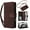 Coffee, variant on Dteck Crossbody Wallet Case for iPhone 17 Pro 6.3 Inch, 6 Card Slots Zipper Pocket PU Leather Stand Flip Cover with Lanyard Wrist Strap,Blue