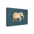 thumbnail image 3 of Trademark Fine Art Sarah Manovski Gold green elephants 1 Canvas Wall Art, 3 of 4