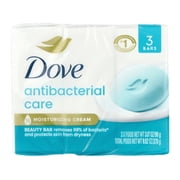 Dove Antibacterial Care, Beauty Bar Soap , 3 Bars, 3.17 oz (90 g) Each