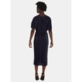 thumbnail image 2 of Nine.Eight Women’s Plisse Pleat Wrap Dress with Short Sleeves, Sizes XS-XXXL, 2 of 4