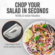 Mindful Design Salad Chopper Mezzaluna Knife - Stainless Steel Rocker - 6 in