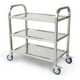 thumbnail image 4 of Catering Carro Cocina Carrito de Servicio con Ruedas 3, Diseño Industrial, Carrito de cocina, Carro de acero inoxidable con freno, para hotel, cocina esquí esquí Gafas de esquí, 4 of 5