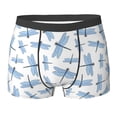 thumbnail image 6 of Men's Boxer Briefs, Light Blue Dragonfly Soft Comfy Mens Underwear Boxer Briefs Breathable With Widen Waist, 6 of 7