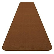 House, Home and More Skid-Resistant Carpet Runner - Toffee Brown - 18 Feet X 36 Inches