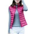 thumbnail image 4 of Dwaogom Women's Light Down Jacket Women's Large Size Slim Short Winter Portable Waistcoat Lnternal Pocket Zip Sweater Coat Fall Jackets Fall Jackets Women Casual Loose Fit Tops, 4 of 9