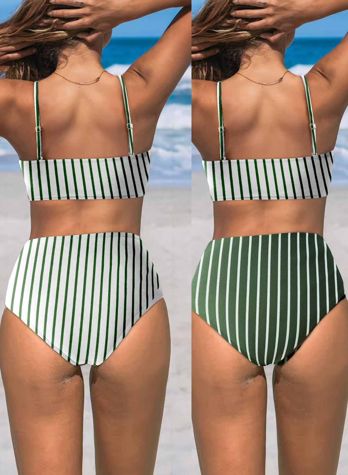 Eytino Women's High-Waisted Color-Block Bikini Set photo 7