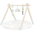 thumbnail image 1 of B. Baby - Gimnasio de Madera para bebés - Gimnasio de Actividades para recién Nacidos, bebés, Infantes - 3 Juguetes sensles Colgantes - Alfombra de algodón - Madera Nural - Cielo Estrellado, 1 of 5