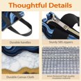 thumbnail image 4 of Blue and Gold Marble Pattern Insulated Lunch Bag for Women Men, Large Portable Soft Cooler Tote, Thermal Food Storage Bag with Pearl Cotton, 8.66L, 8.75"x5.75"x9.5", 4 of 6