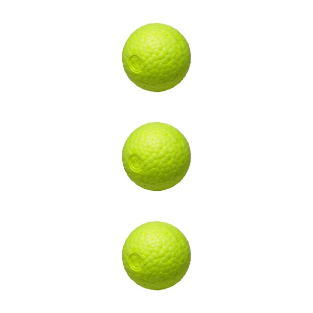 ZheElen ETPU Bite Resistant Toy Balls For Dogs Clean Teeth And Exercise Jaw With Good Wear Resistance Pure Gold 7cm 3Set