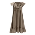 thumbnail image 1 of adviicd Girls Spring Dress Little Girls Elegant Ruffle Summer Flowers Girls Dresses Green,S, 1 of 3