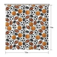 thumbnail image 5 of Baseball Football Pattern Shower Curtain 72"x72" ,Bathroom Decorative Shower Curtains Set with 12 Hooks,Modern Waterproof Washable Shower Curtain, 5 of 6