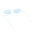 thumbnail image 4 of Mens Unique Elabroate Futuristic Wrap Around Sport Plastic Sunglasses White - Blue, 4 of 4