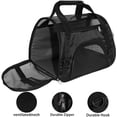 thumbnail image 5 of Pet Carrier Cat Cattier Soft-Sided Carriers for Small Medium Cats Dogs Puppies Pet Carrier Airline Approved Cat Dog Pet Travel Carrier, Black, 5 of 6