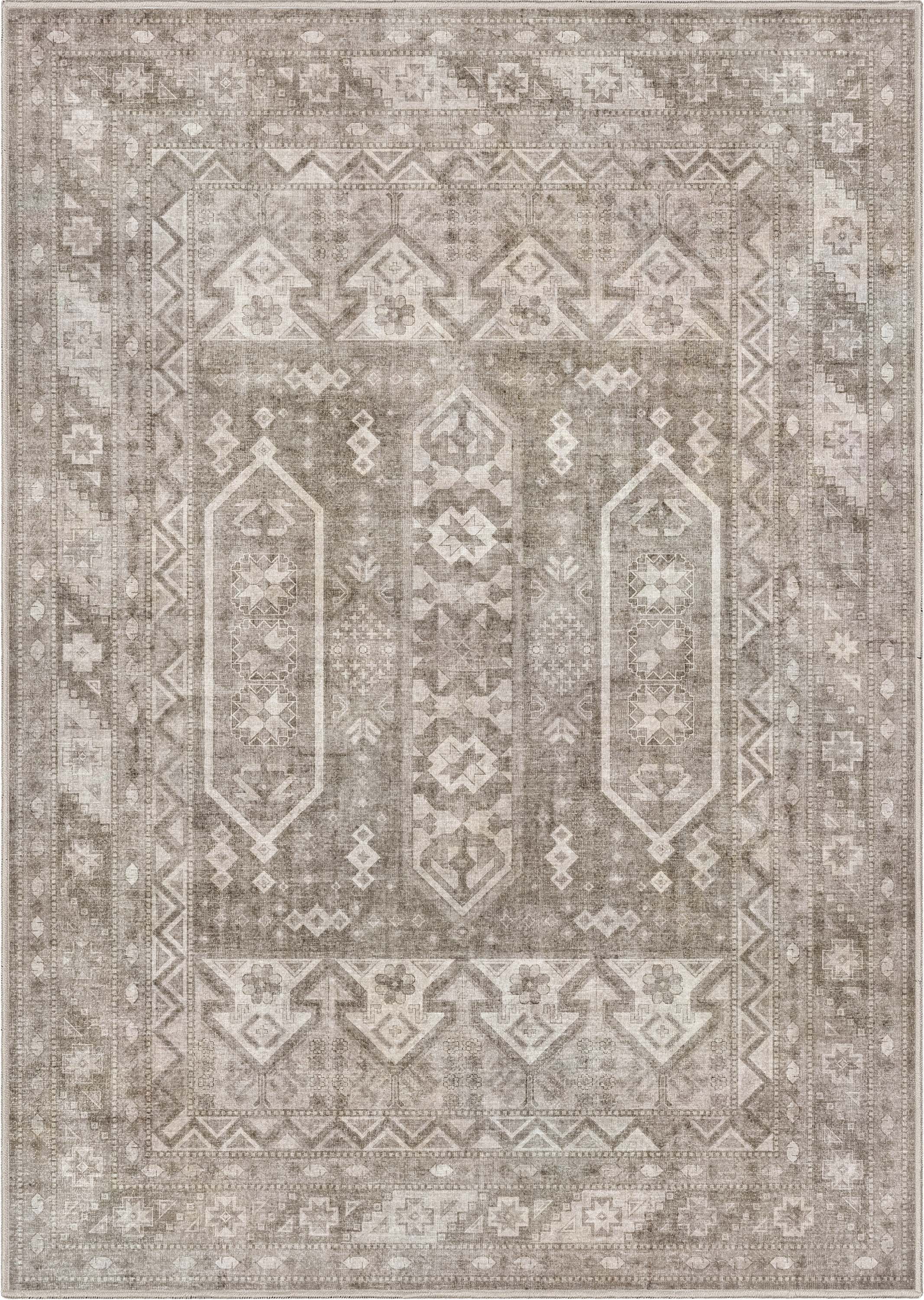 Well Woven Apollo Praha Vintage Tribal Beige Flatweave 3'3" x 5' Area Rug