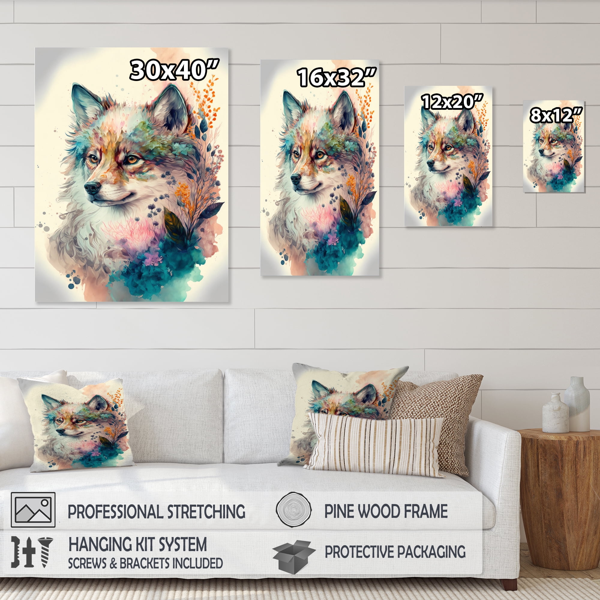 Designart Cute Siberian Floral Art II Canvas Wall Art
