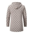 thumbnail image 3 of Liacowi Plus Size Men Cardigan Rhomboid Long Sleeve Zipper Knit Jackets Winter Casual Warm Slim Fit Fleece Lining Coat, 3 of 9