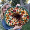 thumbnail image 4 of Jollup The Quilted Witch Hat, Handcrafted Folk Art Vintage Halloween Hat, Prairie Patchwork Costume Headpiece, 4 of 9