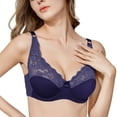 thumbnail image 1 of B91xZ Soutiens-Gorge Minimiseur pour Femmes Coton Extensible Confort Extrême, Bleu Foncé 90, 1 of 4