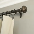 thumbnail image 4 of Decopolitan 1" Brown Ball Adjustable Single Curtain Rod Set, 18"-36", 4 of 7