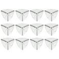 thumbnail image 1 of Uxcell 12 Pack Decorative Box Corner Cover, 18mm Metal Edge Guard, Furniture Corner Edges Protector, Silver, 1 of 6